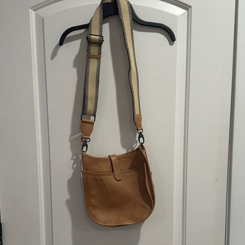 Tan Leather Crossbody Bag